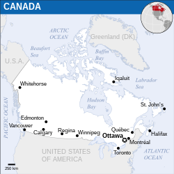 Location of Canada