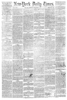 Нью-Йорк Daily Times басылымының бірінші саны 1851 жылы 18 қыркүйекте