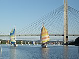 Barcos na ponte Kärkinen de Jyväskylä