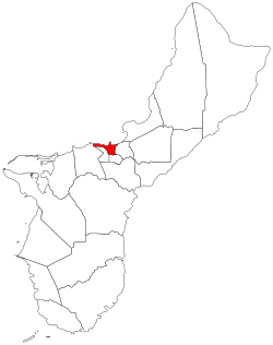 Lokasi Hagåtña (Agana) di dalam Wilayah Guam