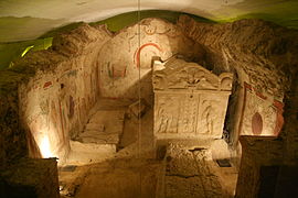 A Pécsi ókeresztény sírkamrák egyik kamrája