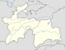 Poloha mesta v Tadžikistane.