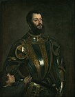Portrait of Alfonso d'Avalos, in Armor with a Page (Titian)