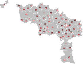 Localisation de Province de Hainaut
