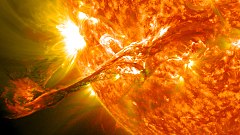 Second place: On August 31, 2012 a long filament of solar material that had been hovering in the Sun's atmosphere, the Corona, erupted out into space at 4:36 p.m. EDT. NASA Goddard Space Flight Center (Flickr)