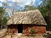 Chichen Itza, traditional Maya house