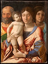 Andrea Mantegna, Sacra Famiglia e una Santa
