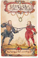 Mit Rapier und Parierdolch fechtende adelige Studenten um 1590