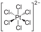 The hexachloroplatinate ion