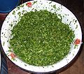 سبزی آماده شده برای پخت ژینگیالُو