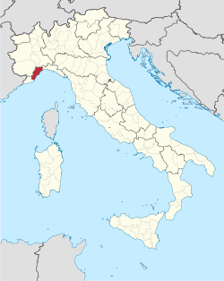 薩沃納省在意大利的位置