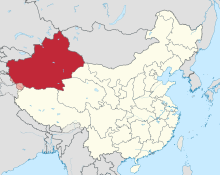 Xinjiang in China (disputed hatched) (+all claims hatched).svg