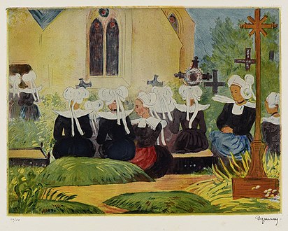 Messe en Bretagne, dour-kreñv, 1900-1910
