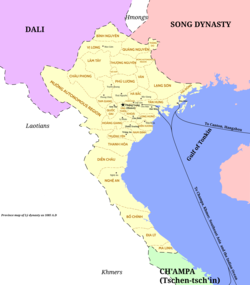 Bản đồ nước Đại Việt thời Lý, năm 1085.