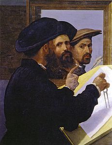 Bernardino Licinio: Retrato de un arquitecto y autorretrato (c. 1520-30)