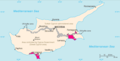 A map of the en:Sovereign Base Areas on Cyprus