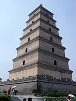 Giant Wild Goose Pagoda in Xi'an, 704 CE.