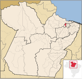 Localização de Belém no Pará.