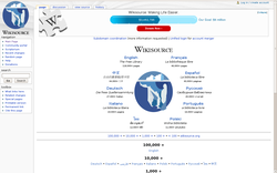 Kandungan terperinci laman utama Wikisumber Berbilang Bahasa.