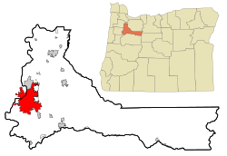 Location in Marion and Polk Counties, state of Oregon.