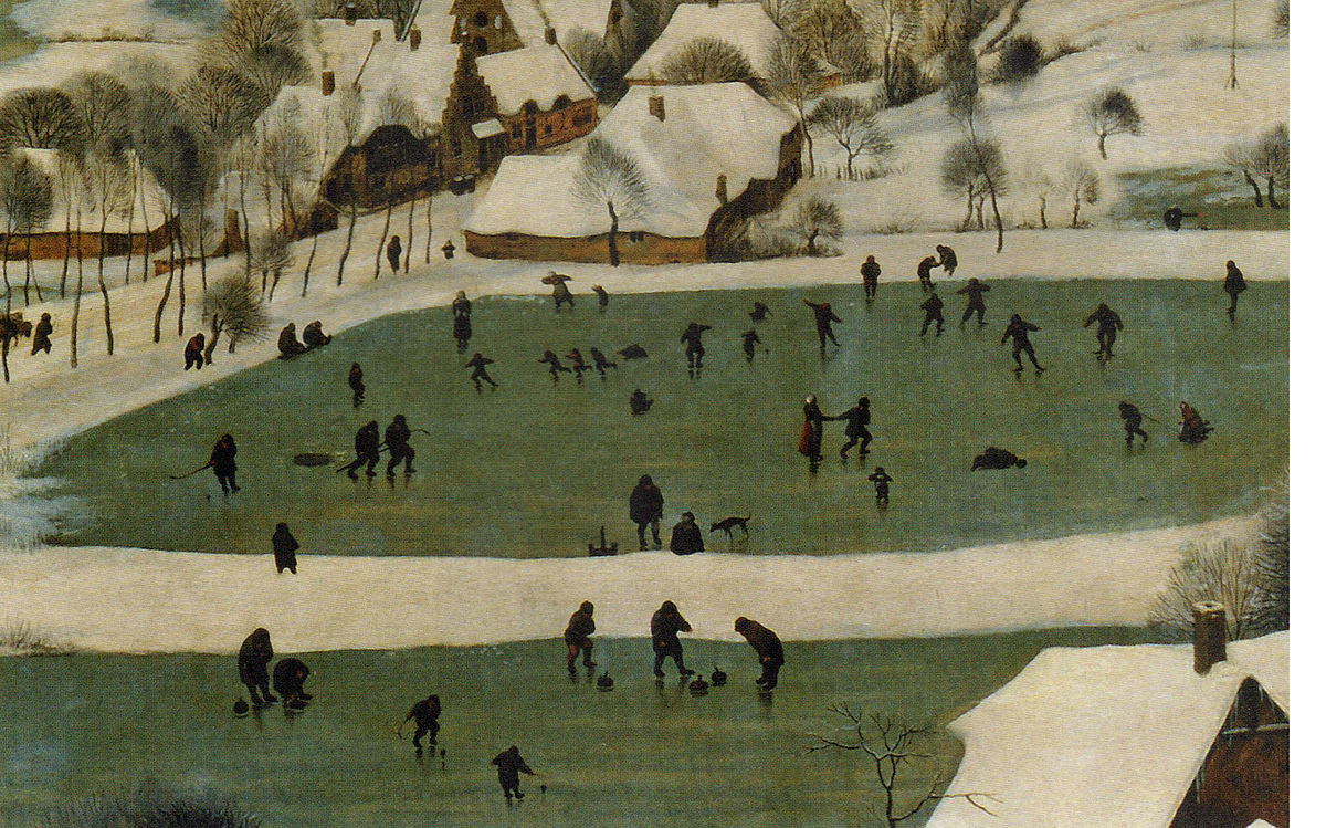 Caçadores na Neve (Pieter Bruegel, 1565) (Detalhe)