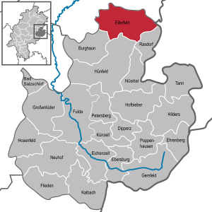 Li position de Eiterfeld in li Subdistrict Fulda