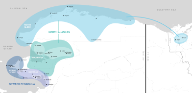Mapa dos dialetos do inupiaque