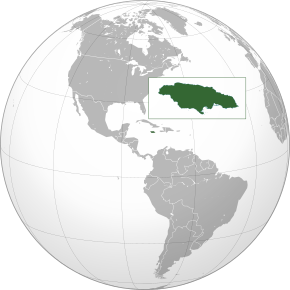 Kart over Jamaica