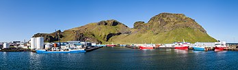 Porto de Vestmannaeyjar, Heimaey‎, Ilhas Vestman, Região Sul, Islândia (definição 8 930 × 2 640)