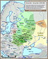 Peta bersejarah Rus Kiev, berdiri selama 20 tahun (1220–1240).