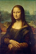 Portrait de Mona Lisa (la Joconde) de Léonard de Vinci, (XVIe siècle).