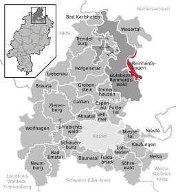 Läget för Reinhardshagen i Landkreis Kassel