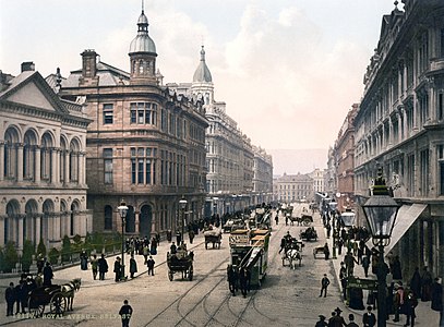 Royal Avenue, Belfast, Antrim (Fotokrom, 1890-1900 yılları arası). (Üreten:Detroit Publishing Company)