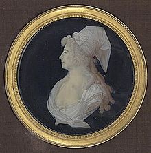 Miniature sur ivoire de François Hippolyte Desbuissons XVIIIe siècle
