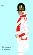 Uniforme du régiment par décret d'application de 15 janvier 1792