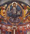English: Fresco c. 1220 from the Apse of Saint Clement's, painted by the Master of Tahull, currently at the Museu Nacional d'Art de Catalunya.