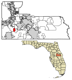 Location of Bay Hill in Orange County, Florida.