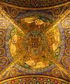 25. „Civitas Dei” (Isten városa), neobizánci stílusú mennyezetmozaik az aacheni dóm bejáratánál (Németország, Észak-Rajna-Vesztfália) (javítás)/(csere)