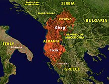 Llocs on es parla l'Albanès