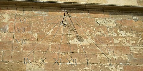 Sundial at the "Palais Ducal" in Nevers
