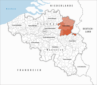 Laag vo dr Prowinz Limburg innerhalb vo Belgie