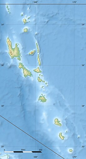Оба. Карта розташування: Вануату