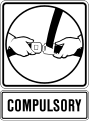 Segnale di obbligo di cintura di sicurezza in Ontario, Canada