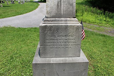 Back of the Isaac D. Barnard Memorial