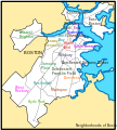 Current neighborhoods within the City of Boston (proper)