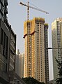 2015年4月，建築中鯉魚門邨三期（鯉旺樓）南面