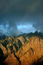 Rainbow across Himalayas, Auli.