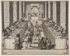 Banquete de los Caballeros del Espíritu Santo (1633), de Abraham Bosse, Museo Metropolitano de Arte, Nueva York
