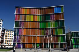 Fachada del MUSAC en León, de Mansilla + Tuñón Arquitectos, 2005 Premio Mies van der Rohe en 2007.