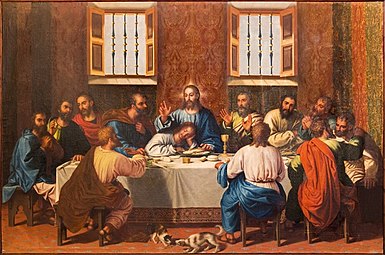 Az utolsó vacsora; 1618, 335 × 509 cm, Museo de Bellas Artes de Granada.